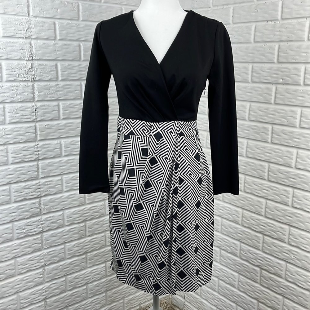 Diane Von Furstenberg Black and White Mini Dress